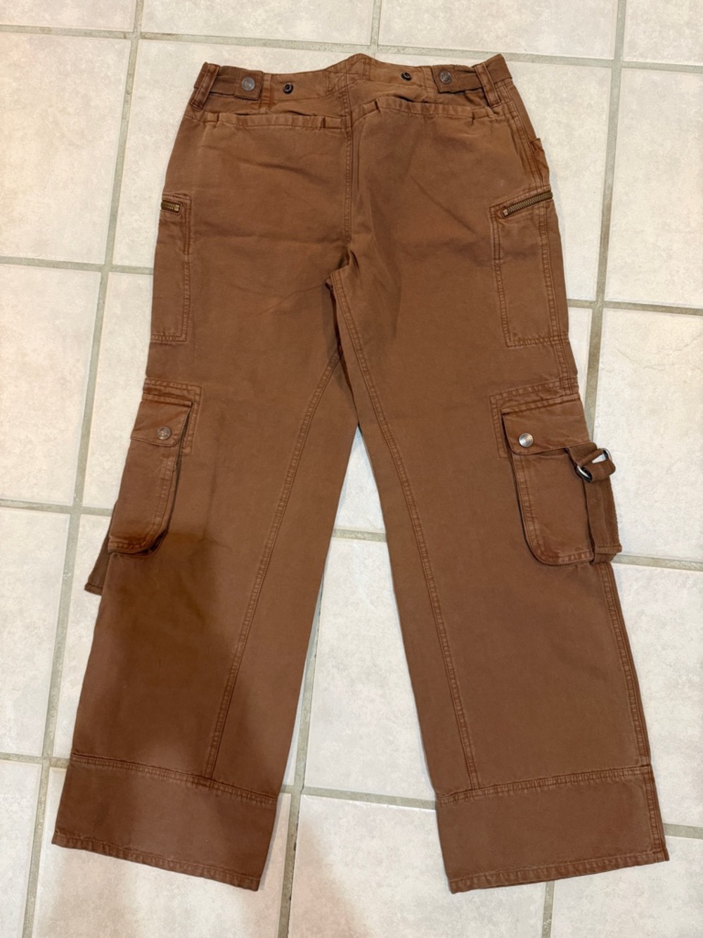 We The Free Low Rise Sedona Cargo Pant Toffee Color Size 6 Straight Leg NWT - Picture 8 of 8